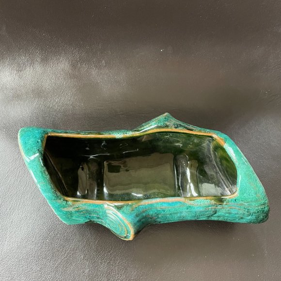 Beautiful ugly vintage 60s ceramic glazed log planter - Great gift - Picture 6 of 8